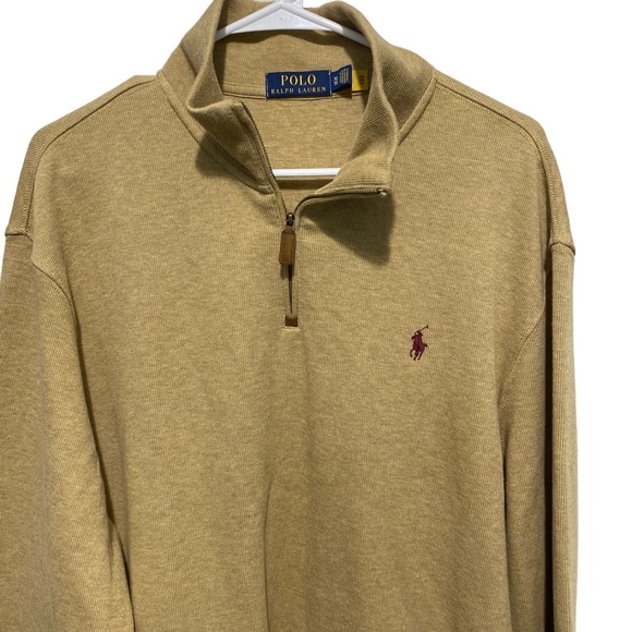 Polo Ralph Lauren Men Size XL Sweater Estate Rib Cotton Quarter 1/4 Zip Pullover - Picture 3 of 7